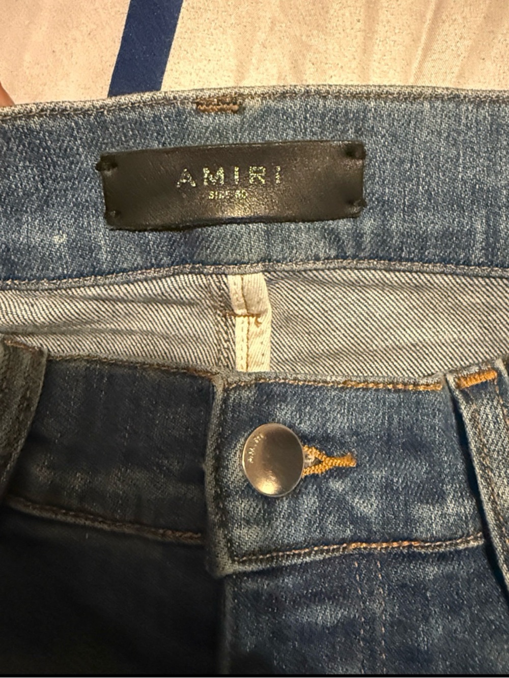 AMIRI High-Rise Blue Denim Jeans